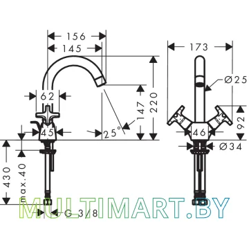 Смеситель Hansgrohe Logis Classic (71270000) картинка 2